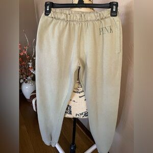 PINK Victoria's Secret Olive Sweatpants XS elastic waist and ankle EUC